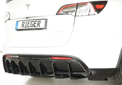 RIEGER - TESLA MODEL Y - PERFORMANCE DIFFUSER AERO + FINS / GLOSS BLACK