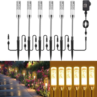 Tuinverlichting Buiten Staand - Moderne Staande Buitenlamp -Zwart met kristal