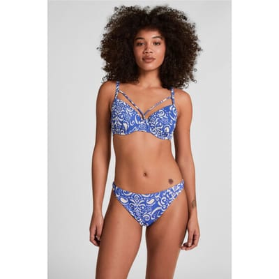 Hunkemöller Hoog uitgesneden bikinibroekje Cancun Blauw