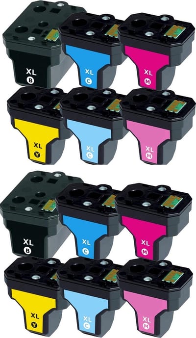 Huismerk geschikt voor HP 363XL Inktpatronen (12X) - Geschikt Photosmart 3110 - 3210 - 3310 - C5180 - C6180 - C6280 - C7280 - C8180 - D7160 - D7463