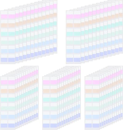 600 Stuks Herpositioneerbare Index Tabs in 6 Kleuren voor Boeken, Notitieboeken en Planners - Perfect voor School en Journaling