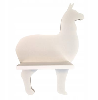 Decoratieve Lama Muurplank voor Kinderkamer - Alpaca Wanddecoratie
