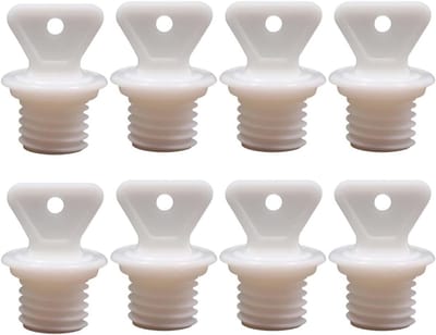 Herbruikbare warmwaterzakdeksels - 8 stuks reservekoppen voor warmwaterflessen, afsluitstoppers voor thuis, op kantoor en onderweg