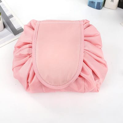 Vrouwen Cosmetische Tas met Trekkoord Reisopslag Make-up Tas Organisator Vrouwelijke Make-up Pouch Draagbare Waterdichte Toilettas Beauty Case roze