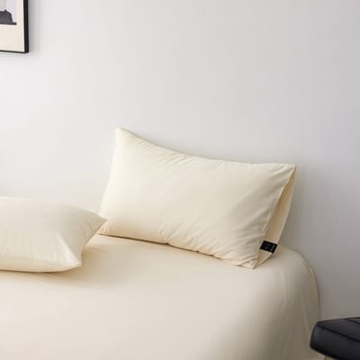 Kussensloop 100% Katoen – S100 Hoge Dichtheid – Vanilla Cream – 40×80 cm – Zacht, Ademend & Antibacterieel