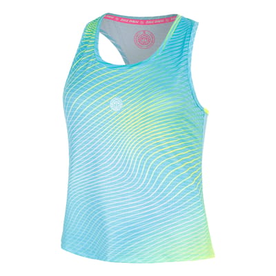 BIDI BADU Out of Control Racerback Tanktop Dames-lichtblauw, neongeel
