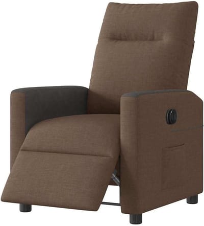 Elektrische Relaxstoel - Zitmeubel - Ontspannen Thuis - Automatische Ligfunctie - 69 x 145 cm - Bruin