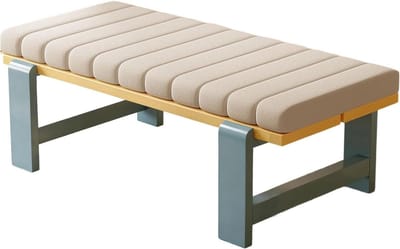 Bankkussen - Zitkussen - Buiten Zitten - Antislip Dubbel Ontwerp - 110x45cm - Milk Tea