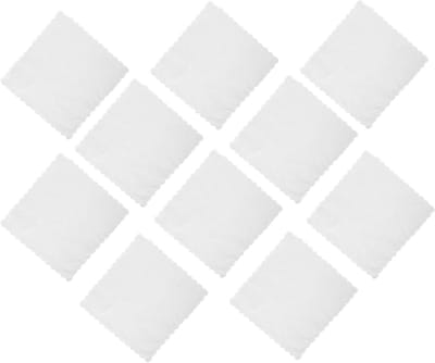 Katoenen Zakdoeken - Herenzakdoeken Wasbaar - Dagelijks Gebruik - Ademend Zacht Materiaal - 10 Stuks - Wit