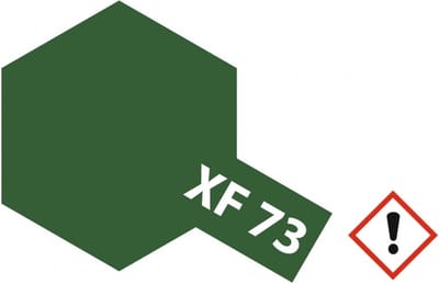 Tamiya Hobbyverf Acrylverf - XF-73 JGSDF Dark Green - Matt - Acryl - Verf potje - 10 ml