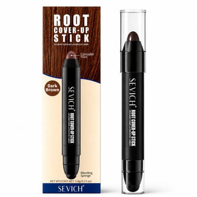 Haar Root Cover-Up Stick - Donkerbruin - Dekt Grijze Haren - 3.8g - 2 Stuks