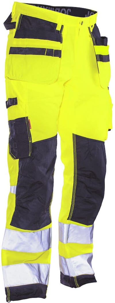 Jobman 2222 Hi-Vis Trousers Star HP 65222207 - Geel/Zwart - C52