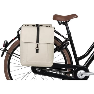 Fastrider Jaxx II Dubbele Fietstas – MIK-Compatibel – 28L – Waterafstotend – incl. Laptopvak – Taupe