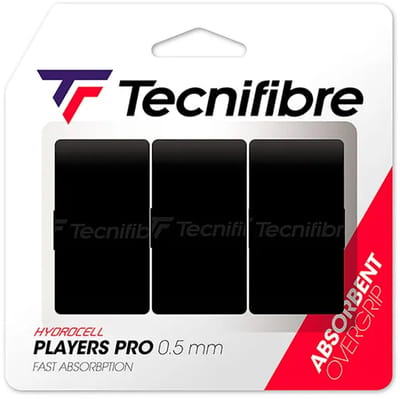 Tecnifibre Pro Players Overgrip 12 Eenheden Zwart