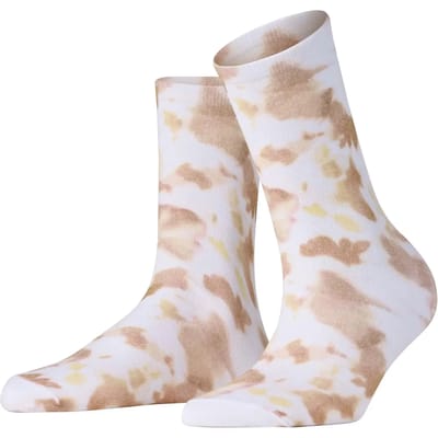 FALKE Surreal Mist gedessineerd katoen sokken dames wit - maat 35-38