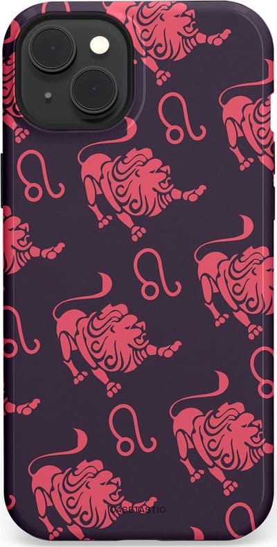 Casetastic Hoesje Geschikt voor Apple iPhone 15 Plus Magsafe - Stijlvolle Beschermende Duo-layer Case - Zodiak leeuw