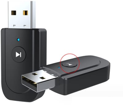 NAXSIR Bluetooth 5.0 Adapter 3-in-1 - Voor TV, Auto & Luidsprekers - Draadloze Ontvanger/Zender - Compatibel met Muis,Headset & Meer