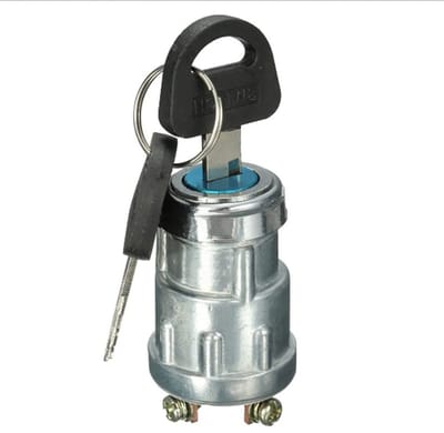 Contactslot Motor Start Schakelaar - Ontsteking Bobine - Voertuig Starten - 3 Pin Lock - 7 cm - Zilver
