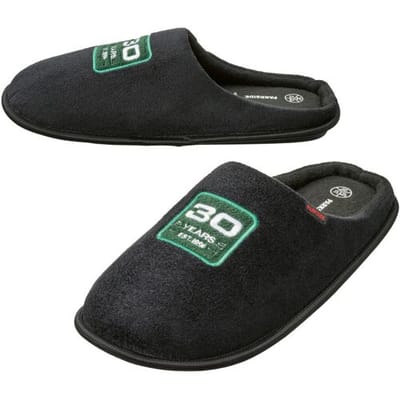 PARKSIDE Heren pantoffels, Fan Edition (Zwart, 40/41)