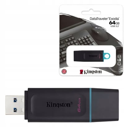 Kingston DT Traveler Exodia - Usb-stick - 64GB - USB 3.2 - Zwart