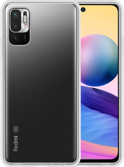 Hoesje - Geschikt voor Xiaomi Redmi Note 10 5G - Sterk & Shockproof - Hoes Cover - Siliconen Case - Telefoonhoesjes - Transparant