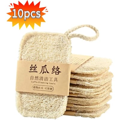 Loofah Dish Scrubber Handige schotelpotwasdoek Sneldrogend Loofah-reinigingspad voor thuiskeuken