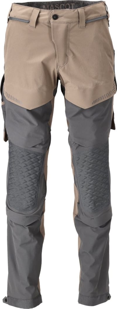 Mascot Customized Broek met kniezakken 22279-605 - donkerzand/steengrijs - C45 - 76