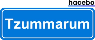 Hacebo - Plaatsnaam Sticker - 29x10 CM - Tzummarum sticker - Verkeersborden sticker - grappige cadeaus - Tzummarum