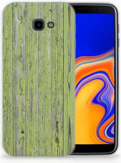Samsung Galaxy J4 Plus (2018) Bumper Hoesje Green Wood