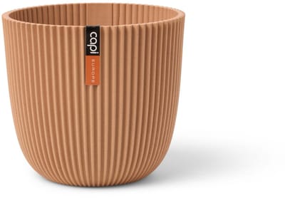 Capi Europe - Bloempot bol Groove 'made with' peachy fuzz - 28x27 - Peachy fuzz - Bloempot voor binnen en buiten - Capi ‘Made with’ - Gemaakt van gerecycled materiaal - Levenslang garantie - IGPF536