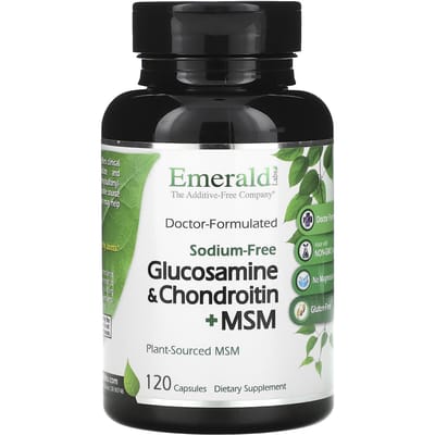 Emerald Laboratories, Glucosamine en Chondroïtine + MSM, 120 Capsules