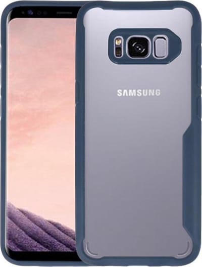 Navy Focus Transparant Hard Cases - Hoesje Geschikt voor Samsung Galaxy S8
