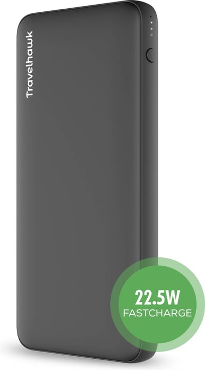 Travelhawk Powerbank 10000 mAh - 22.5W Fastcharge - Powerbanks - USB & 2x USB-C Output