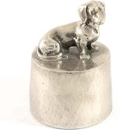 Teckel gladharig met asbestemming - Honden Asbeeld Dieren Urn Voor Uw Geliefde Hond