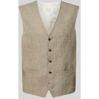 regular fit bodywarmer van linnenmix model 'Wilson-G'