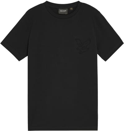 Lyle & Scott winter t-shirt jongens - zwart - gebroduurd