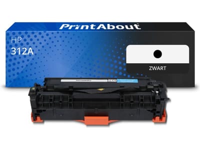PrintAbout huismerk Toner 312A (CF380A) Zwart Geschikt voor HP