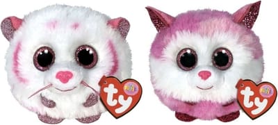 Ty - Knuffel - Teeny Puffies - Tabor Tiger & Princess Husky