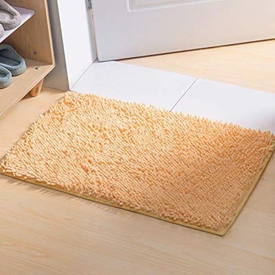 Badmat, zacht en comfortabel, waterabsorberend, antislip, dikke badmat voor badkamer (60 x 40 cm, crème), 40 x 60 cm