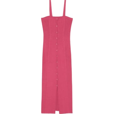 BA&SH Robe Chaeri Rose Maat: S | Midi Jurken Outlet | Dames | Roze