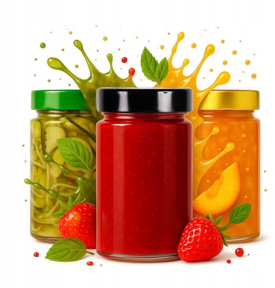 ARIA Serie - Decoratieve Glazen Pot - 245ml - Voor Jam en Bewerkingen