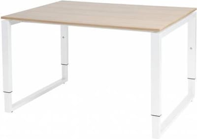 Verstelbaar Bureau - Plus 120x90 Havana Kersen - wit frame