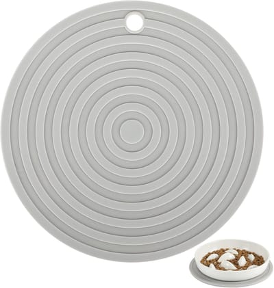 Honden Placemat - 24 x 24 cm - Placemat Voerbak - Waterdichte - Placemat Hond & Kat - afwasbare siliconen voermat voor katten en honden - Antislip - Waterdichte anti-slip Silicone Pet Feeding Mat - Silicone Mat voor hondenkommen