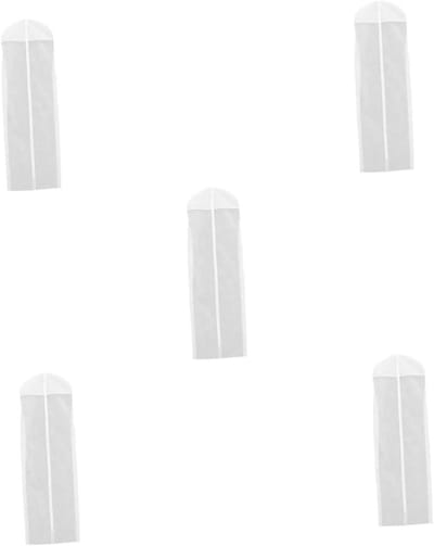 Kledinghoezen Bruidsjurk - Beschermhoezen Jurken - Langdurige Opslag - Ademend Materiaal - 5 Stuks - Wit