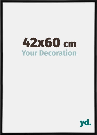Your Decoration - Fotolijst 42x60 cm - Kunststof - Zwart Hoogglans - Annecy