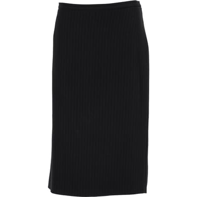 Max Mara gestreepte midi-kokerrok in zwart triacetaat