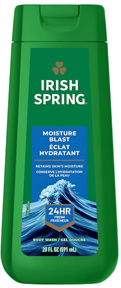 Irish Spring - Mens Body Wash, Moisture Blast Body Wash for Men, All Skin Types - 591 ml