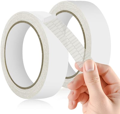 Dailygoods- Textieltape Dubbelzijdig - 2 Stuks - Extra Sterk - Klevend voor Kleding - Bevestigen van Zomen - Knutselen en Vastzetten van Tapijten - Kledingband