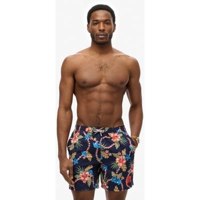Superdry - Zwemshort met Hawaïaanse print - 43 cm - Heren - Zwembroeken