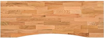 Stevig Rechthoekig Bureaublad Lichtbruin Eikenhout 140x60 cm
